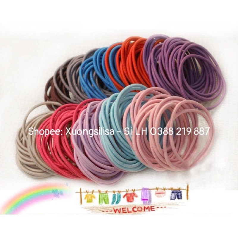 Set 50 Dây Chun Buộc Tóc Siêu Xinh Cho Bé