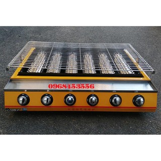 Bếp nướng thịt, BBQ 6 đầu đốt dùng gas - Bếp nướng ga 6 trụ ETON ET-K233