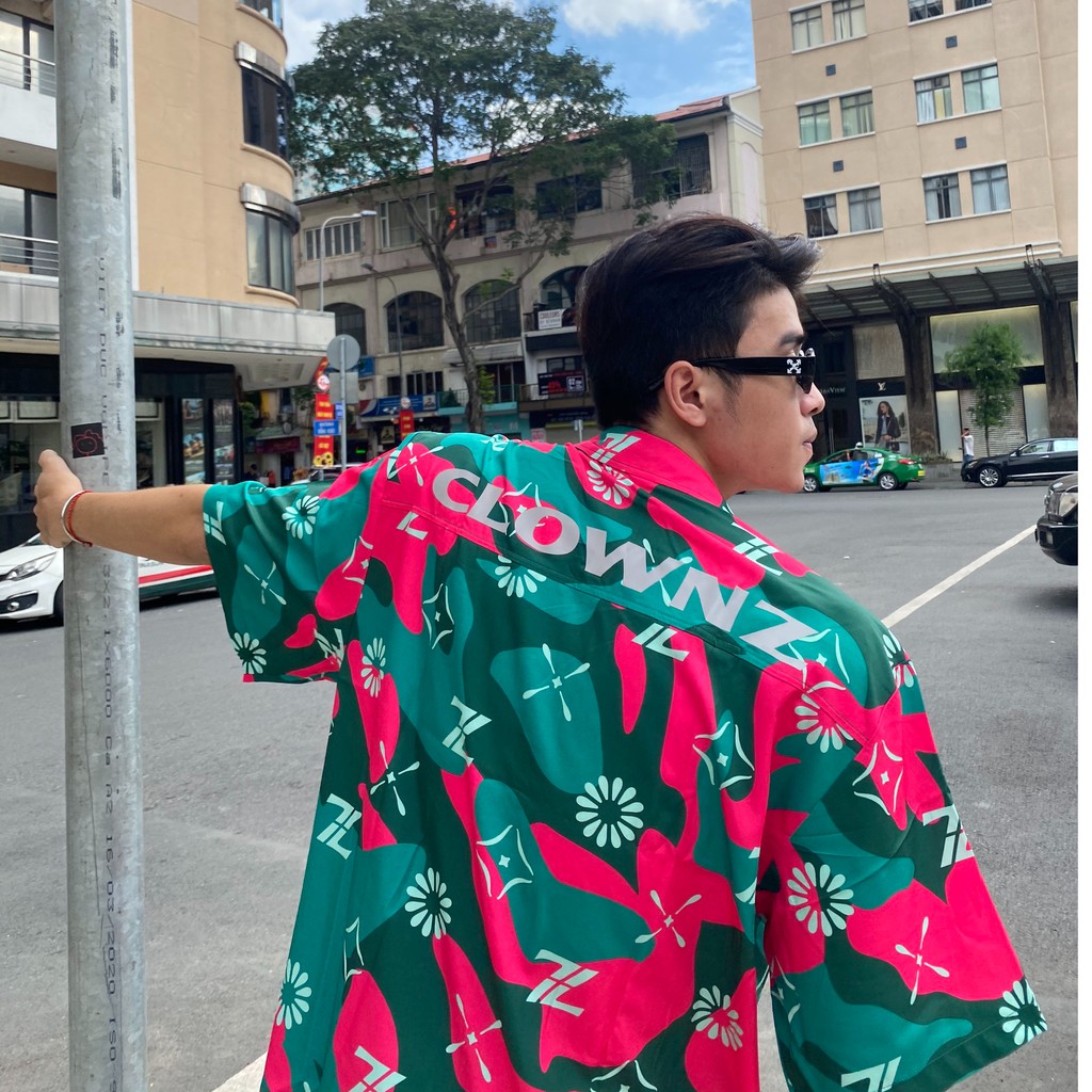 Áo sơ mi local brand Clownz Terraria Camouflage unisex, dáng rộng hàng chính hãng