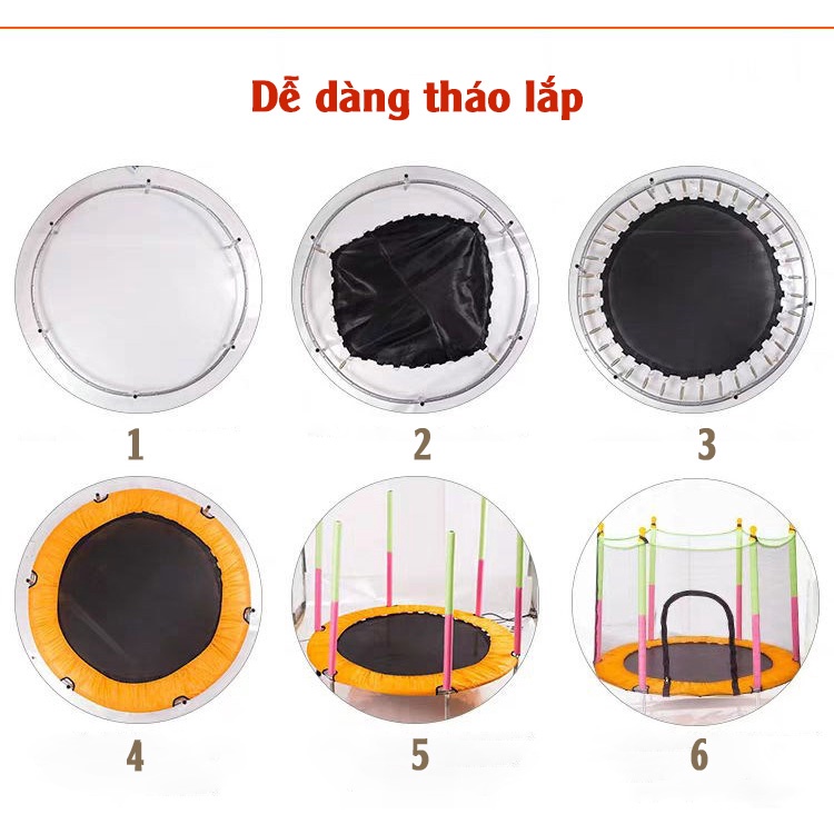 Nhà nhảy nhún CAO CẤP, Nhà bóng, quây cũi nhà bóng trẻ em, Đệm nhún lò xo cho BÉ & MẸ, TẶNG THÊM BÓNG
