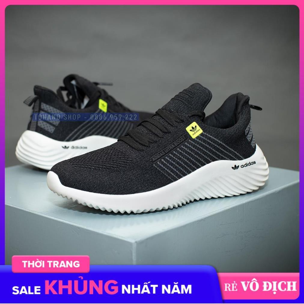 Giày Sneaker Nữ Giày Thể Thao Nữ D30 Màu Đen Trắng Siêu Nhẹ