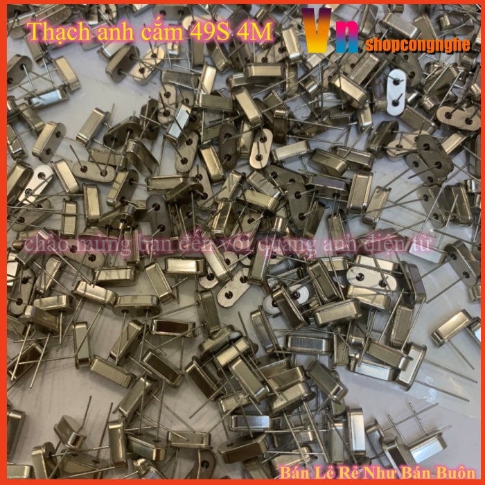 Thạch anh cắm 49S DIP 4Mhz 4M hai chân vỏ sắt