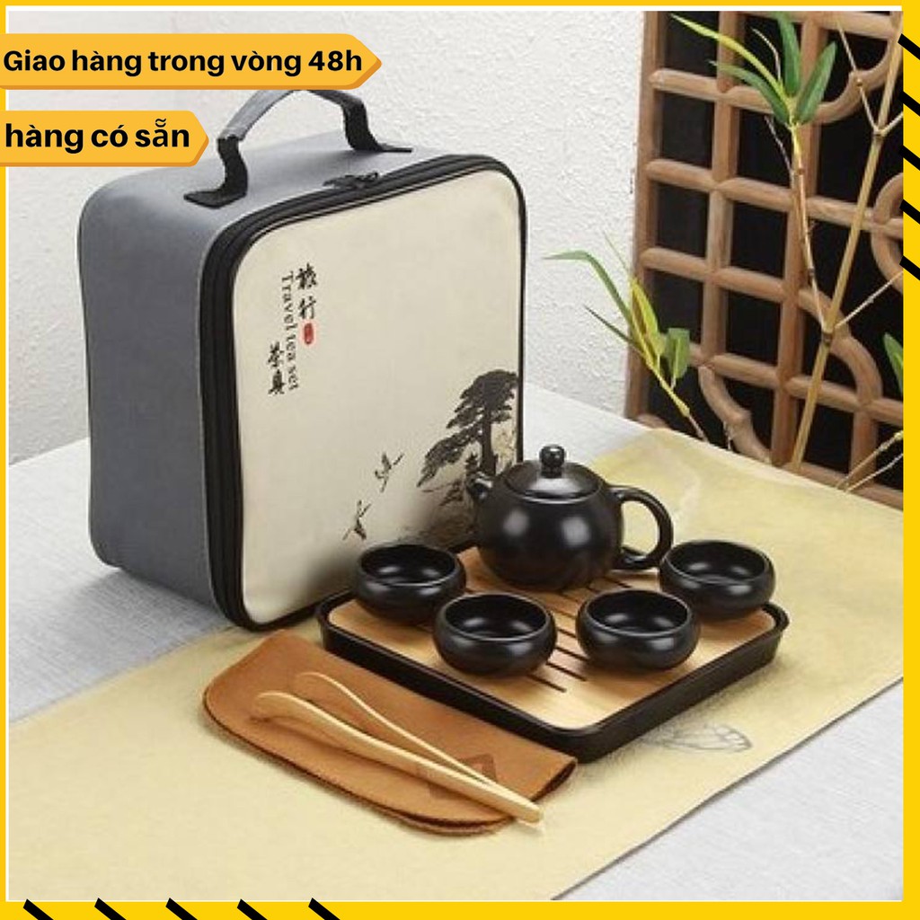 Bộ Trà Đạo Sứ Cao Cấp, Có túi đựng Giữ Nguyên Hương Vị Tinh Khiết Của Trà, ấm pha trà, ấm tách trà, am tra, am uong tra,