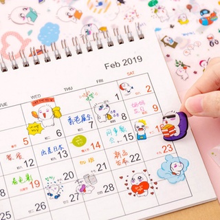 [ QUÀ TẶNG HỌC SINH] Combo 10 Set sticker ( mỗi set 6 tấm) chống nước nhiều mẫu cute