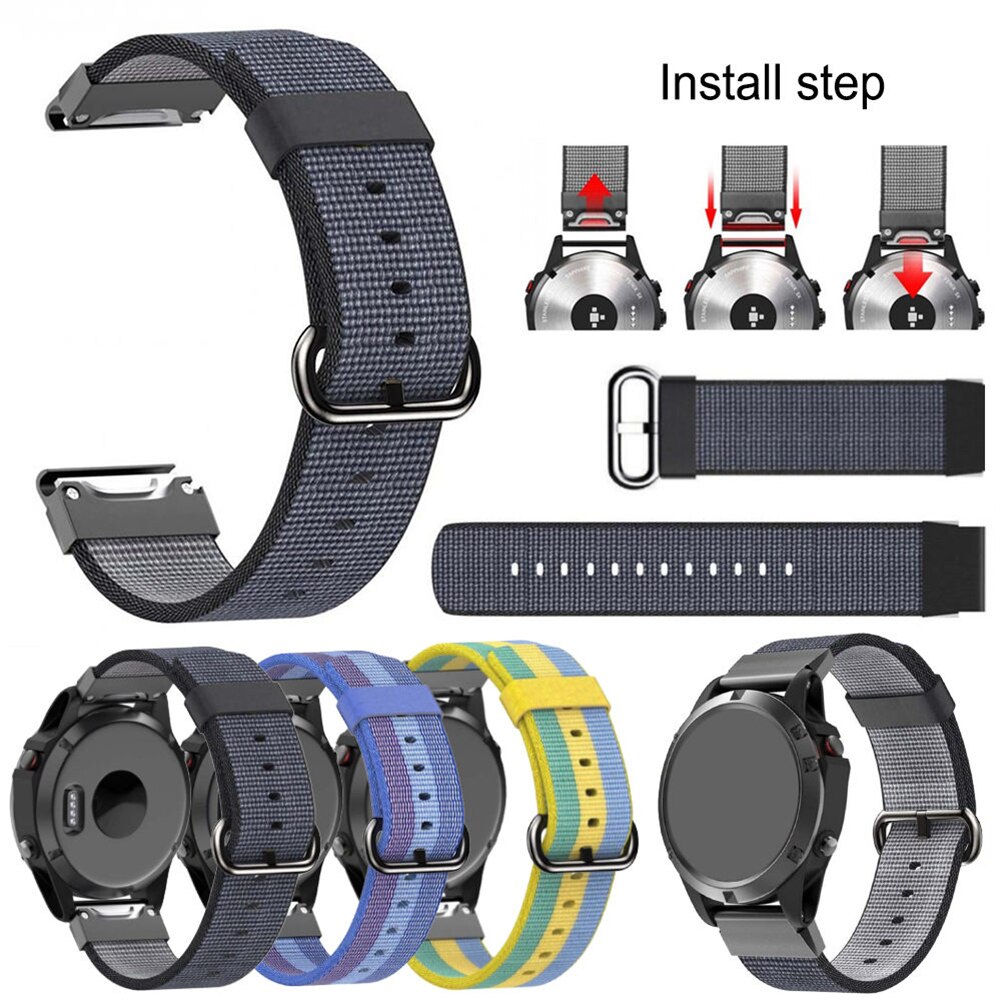 Dây đeo bằng nylon mềm 22mm cho đồng hồ Garmin Quatix 5 Fenix 5 5 plus 6 6 pro