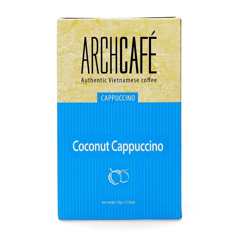 Cappuccino Dừa- Cà phê 3in1- Archcafe Hộp 12 gói*20g