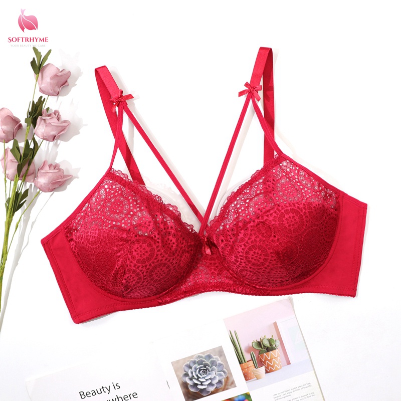 Áo lót Có Dây Và Mút Đệm size Lớn 38-46 C D cup Mềm Mại Quyến Rũ Dành Cho Nữ