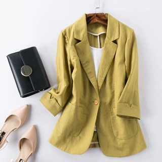 [Có sẵn] Áo Blazer Vest Linen Cao Cấp (6 màu) 2023
