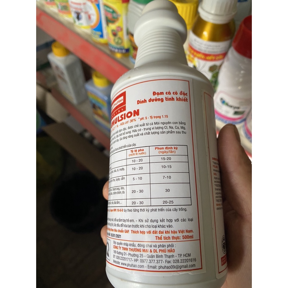 Đạm cá cô đặc FISH EMULSION hàng Mỹ - Chai 250ml và 500ml