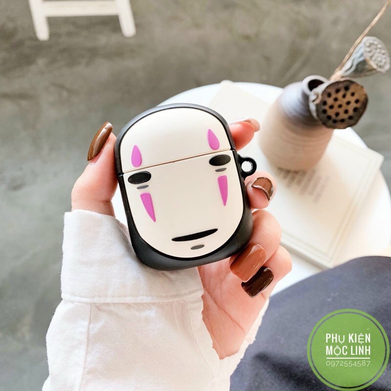 NO FACE MAN] Case Vỏ Bao Airpods Đựng Tai Nghe Airpod 1 2 silicon dẻo Tặng kèm móc sắt Cover i11, i12... VÔ DIỆN NAM