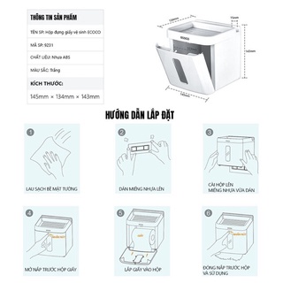 Hộp giấy chữ nhật vệ sinh ecoco
