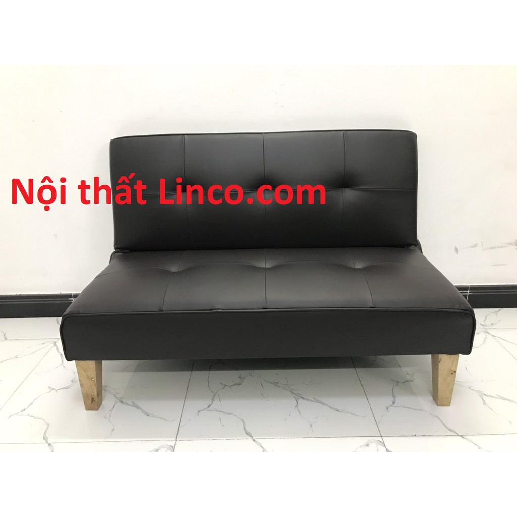 Ghế dài sofa giường Simili (giả da) đen sofa salon bed giá rẻ phòng khách nhỏ mini 1m2 giường nằm Nội thất Linco HCM