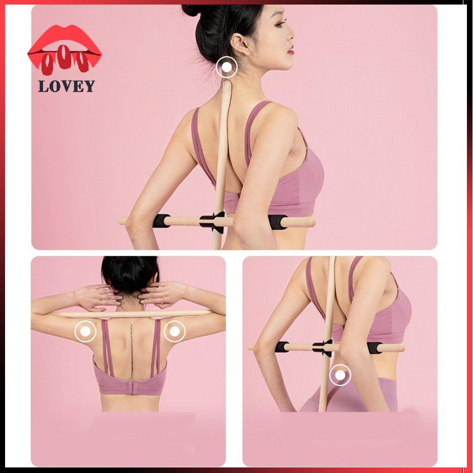 Gậy gỗ tập yoga điều chỉnh tư thế lưng vai chéo