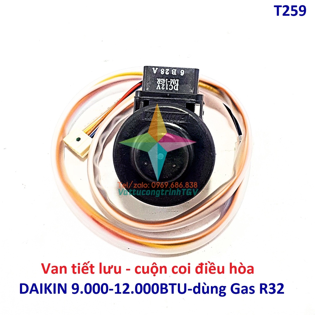 [Mã ELHA22 giảm 5% đơn 300K] Van tiết lưu - cuộn coi gas R32 cho điều hòa DAIKIN 9000 -12000 BTU