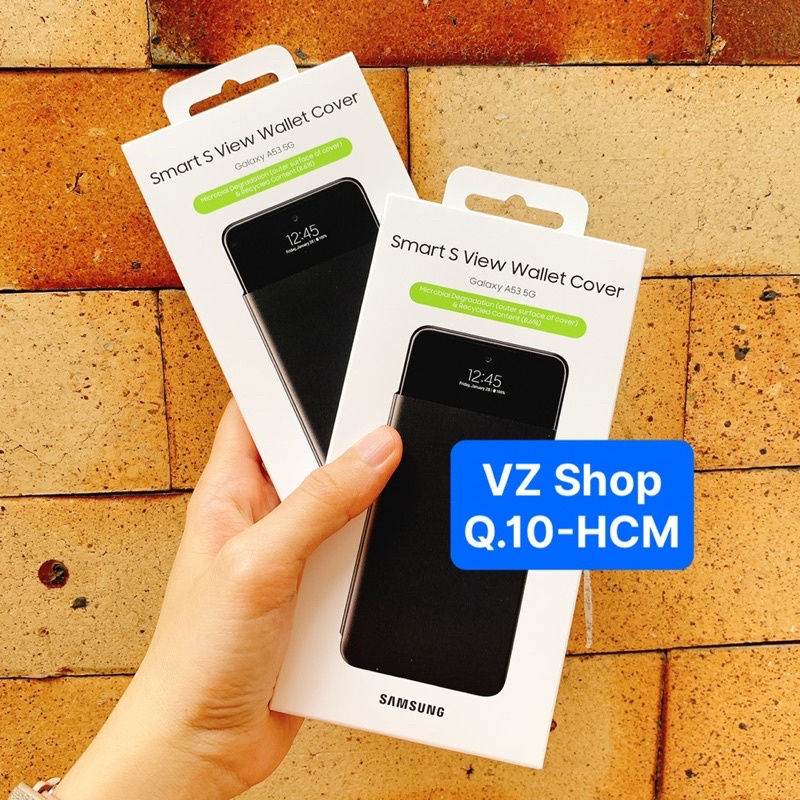 Chính hãng nguyên seal-Bao da Smart S View Wallet Cover cho Galaxy A53 5G