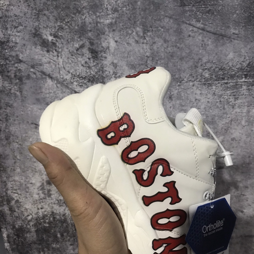 Giày thể thao MLB boston kiểu dáng sneaker đế độn tăng chiều cao HOT trend nam nữ