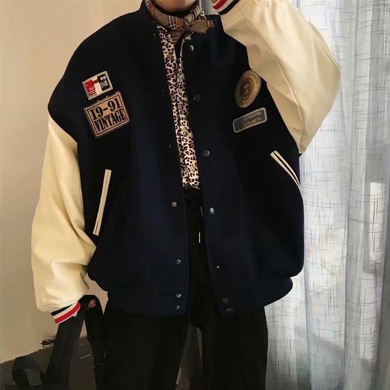 Áo Khoác Unisex bomber Hàn Quốc Dáng Rộng Thiết Kế Mới Cho Nam Top