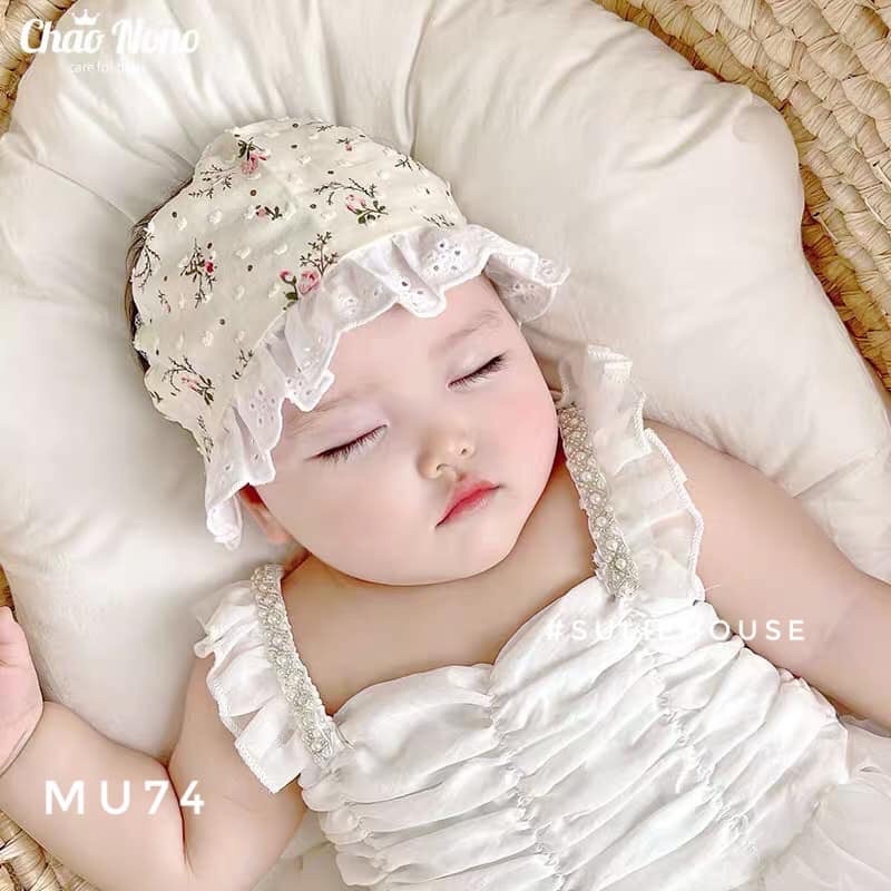 Mũ che thóp cho bé gái MU74