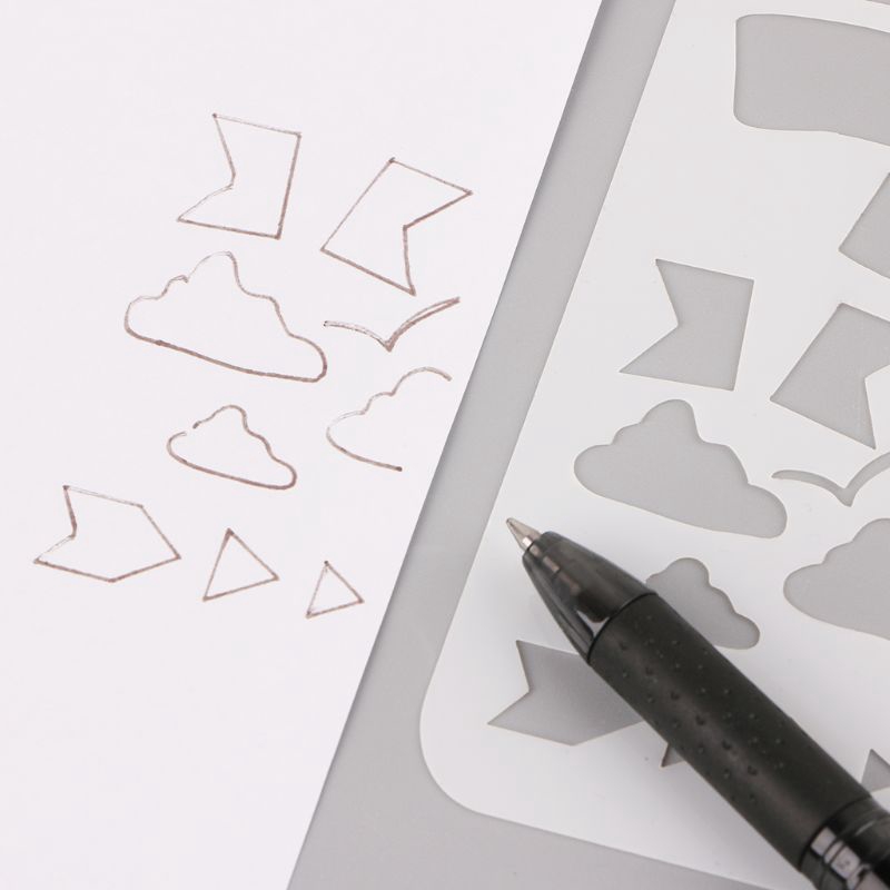 SENG* STOCK 20Pcs Bullet Journal Stencil Set Plastic Planner DIY Drawing Template Diary Decor