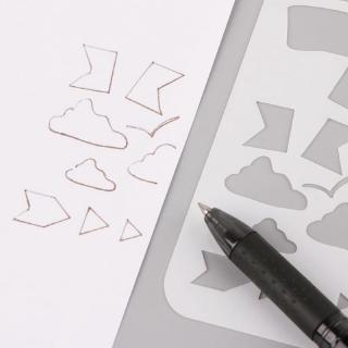 SENG* STOCK 20Pcs Bullet Journal Stencil Set Plastic Planner DIY Drawing Template Diary Decor