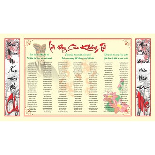 Tranh dán tường VTC lời dạy của khổng tử UD0605 kim sa