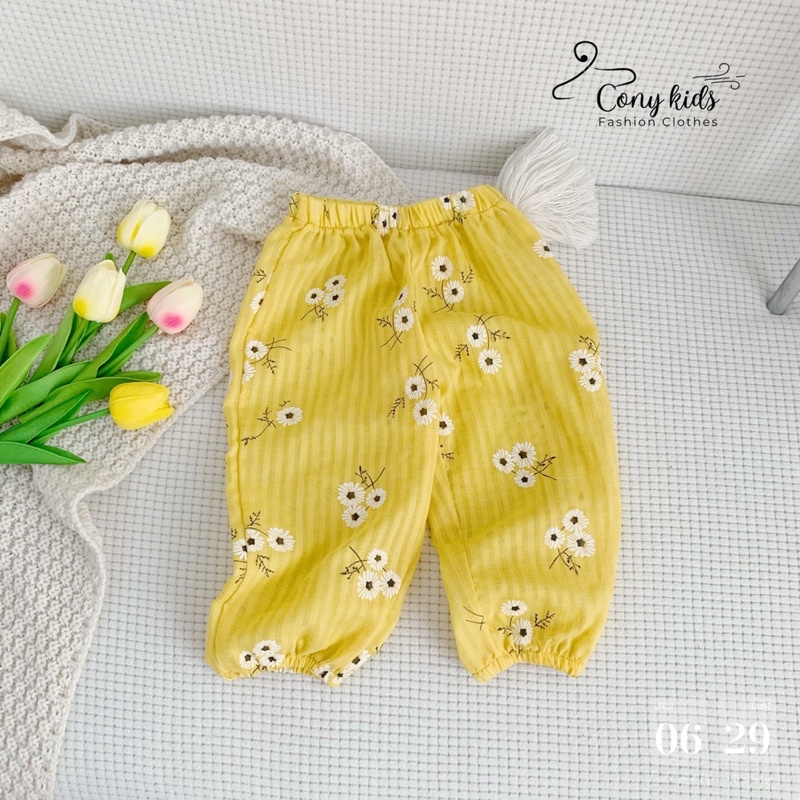 CONY KIDS - Quần Bom Dáng Lửng Hoa Nhí Dáng Alibaba Cho Bé Gái (quần tránh muỗi)