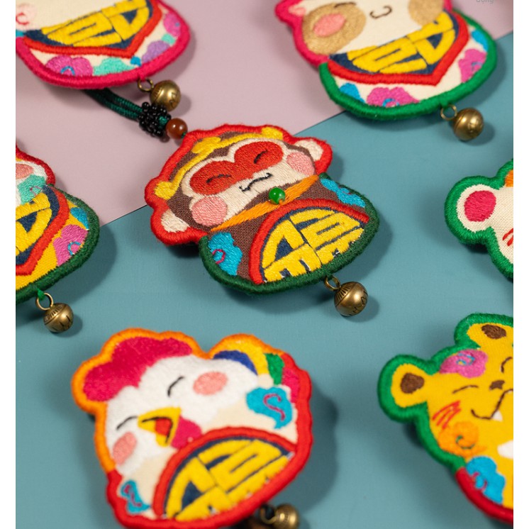 DIY Bộ KIT túi Thơm Thêu tay thủ công 12 CON GIÁP Tự Làm BÌNH AN - DIY Gói vật liệu TỰ LÀM MAY MẮN - ZEN Handmade