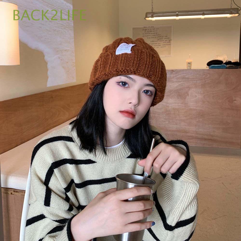 Mũ len kẻ sọc đơn giản dễ thương phong cách Hàn Quốc cho nữ BACK2LIFE