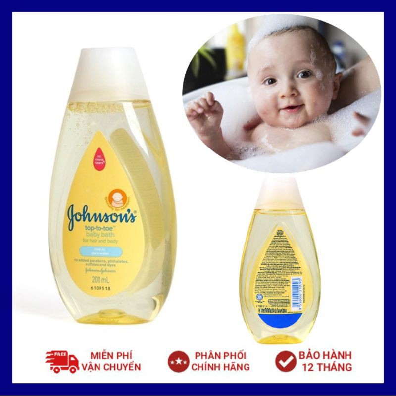 Sữa tắm gội toàn thân Jonhson's Baby Thái Lan 200ml