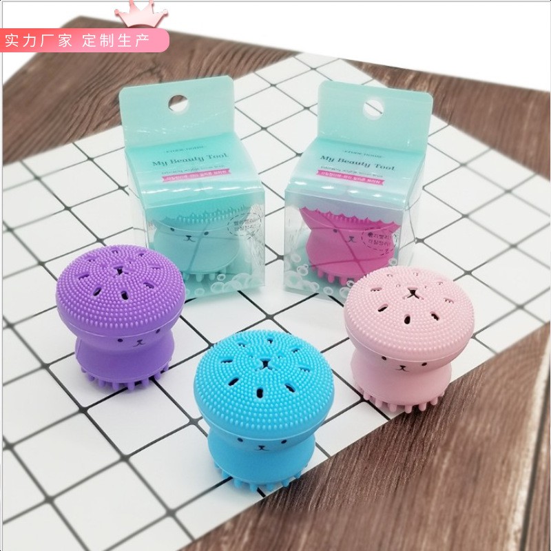 Dụng cụ rửa mặt, massage, tẩy tế bào chết bằng silicon hình Bạch Tuộc cực xinh | BigBuy360 - bigbuy360.vn