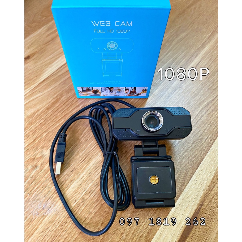 WEBCAM CÓ MÍC 1080P SẮC NÉT - TÍCH HỢP 2  MIC THU RÕ RÀNG CÓ LED  - Thích hợp cho việc livestream ,học tập, giảng | BigBuy360 - bigbuy360.vn