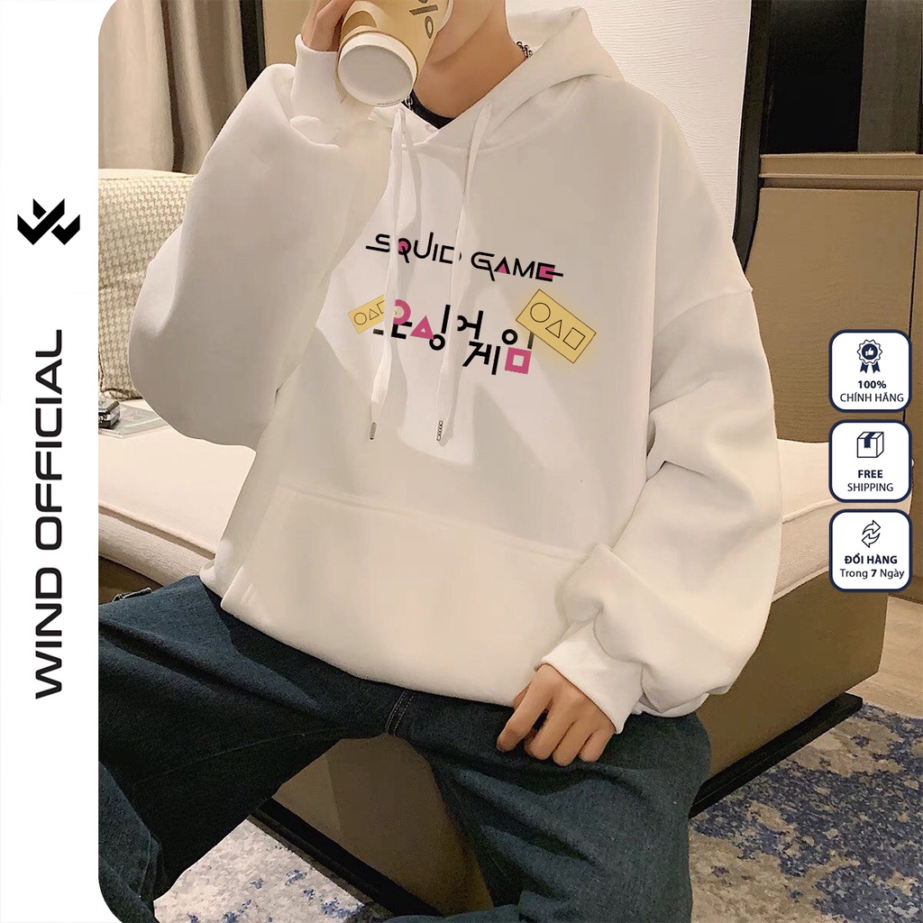 Áo hoodie unisex WIND form rộng nỉ nam nữ SQUID GAME thời trang thu đông oversize | BigBuy360 - bigbuy360.vn