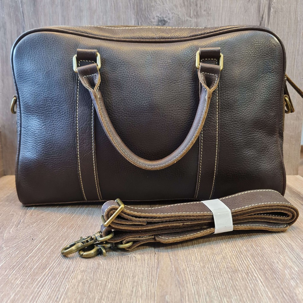 Cặp tap xách tay da thật thủ công ST3358 Yen Handmade Leather. | BigBuy360 - bigbuy360.vn