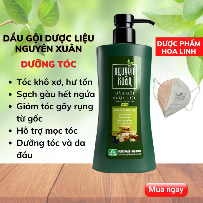 Dầu gội Nguyên Xuân Gội xả Dược liệu Thảo dược Bồng bềnh Dưỡng Tóc Sạch Gàu Giảm Gãy Rụng - Hương thơm ngát