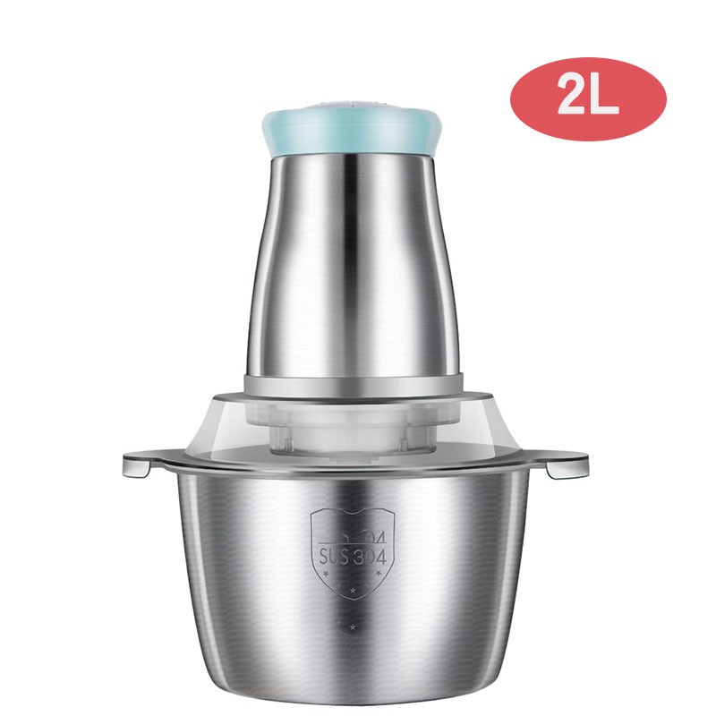 Máy Xay Thịt Cối Inox 4 Lưỡi Đa Năng Xay rau củ quả tỏi ớt - Công suất 250W BH 3 tháng