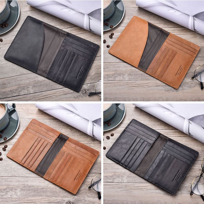 Bao Da Đựng Hộ Chiếu Và Thẻ ID Phong Cách Retro