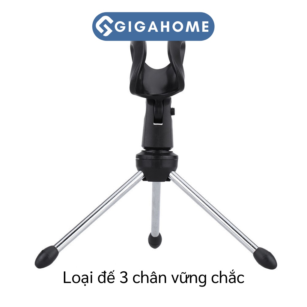 Chân Đế Đỡ Micro GIGAHOME 3 Chân Vũng Chắc, Livestream 9385