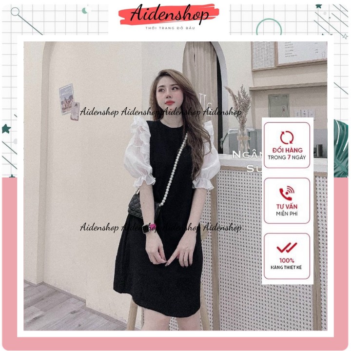 Váy bầu suông thời trang Aidenshop thiết kế tay lỡ thu