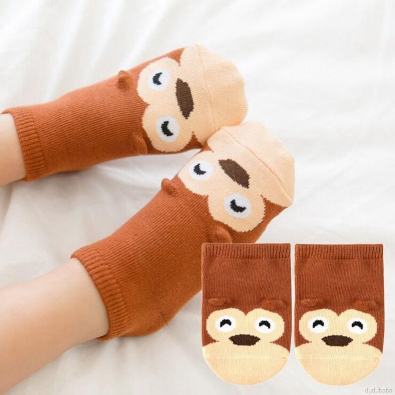 Vớ giữ ấm họa tiết hoạt hình bằng vải cotton dành cho bé trai và bé gái 0-4 tuổi