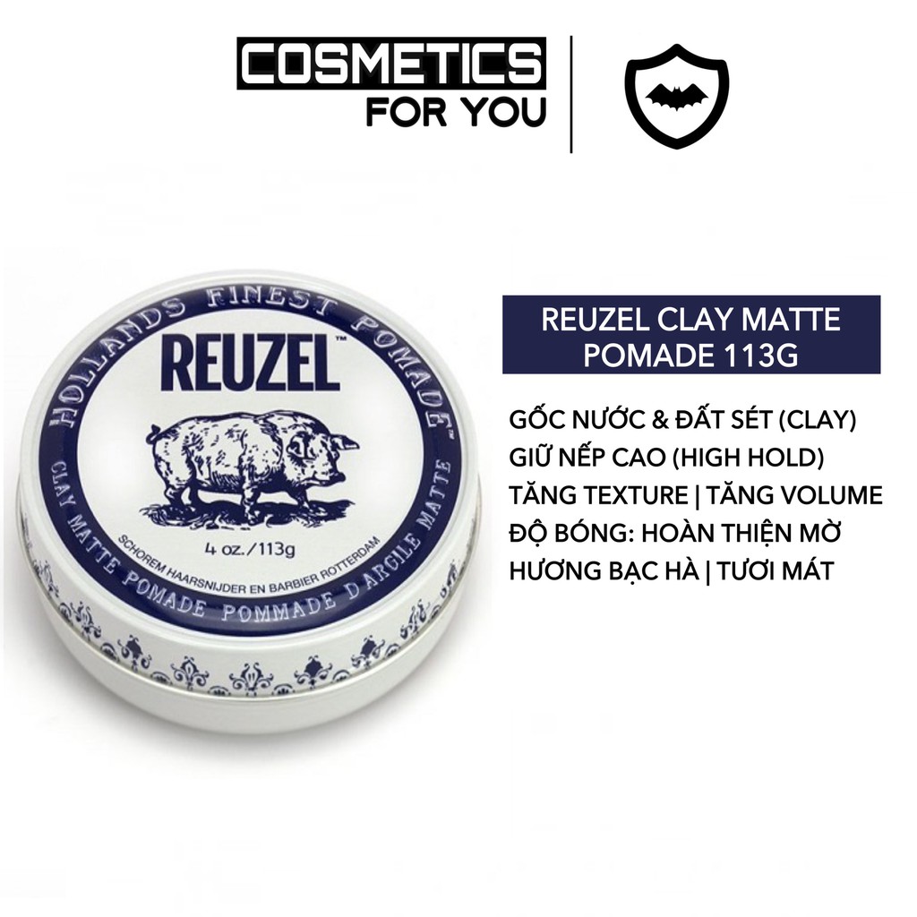 SÁP VUỐT TÓC REUZEL CLAY MATTE POMADE 35G | 115G | 340G