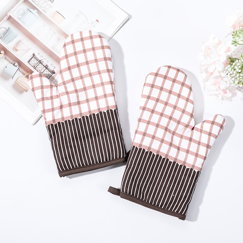 YIYU 1 Cặp Găng Tay Cotton Cách Nhiệt Bảo Vệ Cho Lò Nướng / Lò Vi Sóng