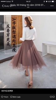 Váy voan mặc được 2 kiểu