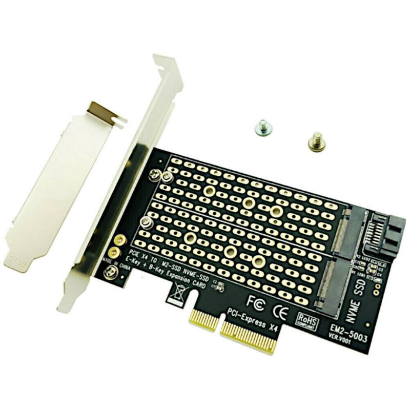 Thẻ card adapter tốc độ cao NVME X4 X8 X16 SATA Dual SSD M.2 sang Desktop PCIe PCI Express