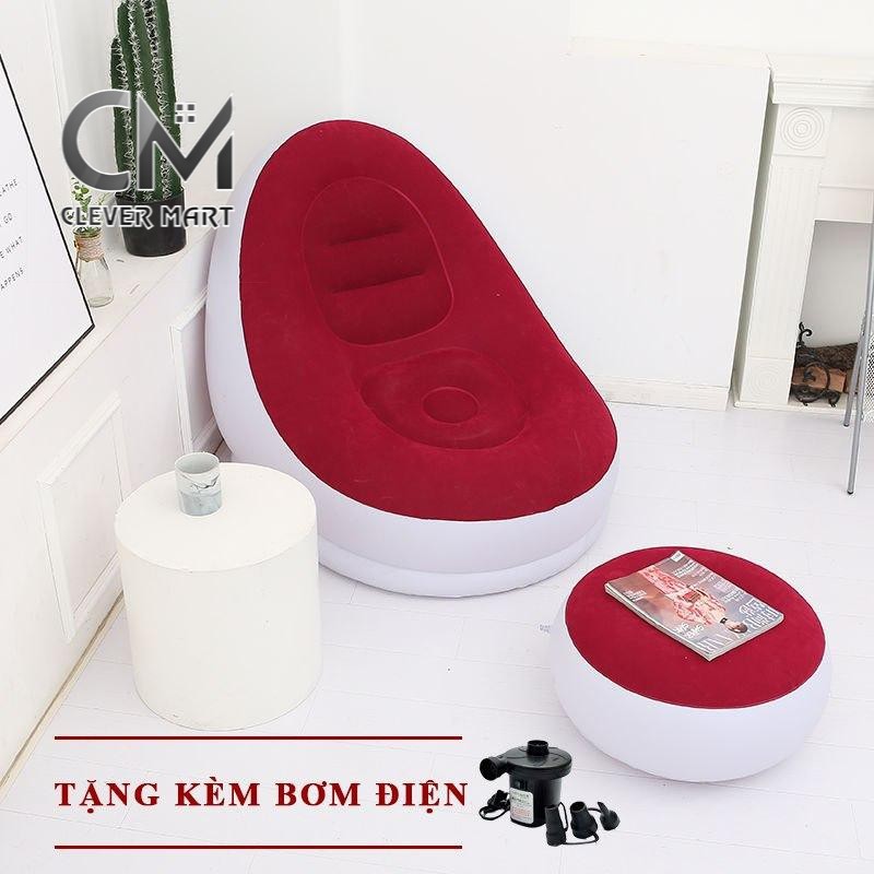 [ GIẢM GIÁ CỰC SỐC] Ghế hơi bọc nhung Senyoubao cao cấp, ghế bọc nhung TẶNG KÈM BƠM ĐIỆN