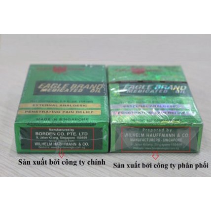 Dầu gió xanh Mỹ hiệu con ó Eagle Brand Medicated Oil