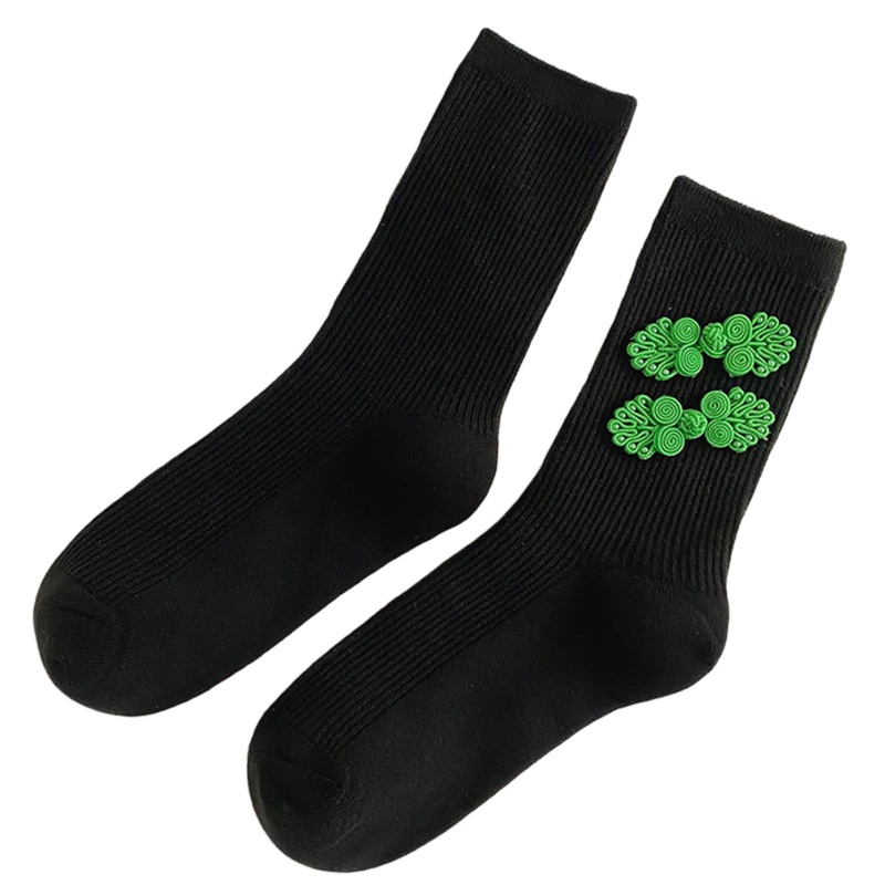 XIXI Tất Cotton Phối Nút Thời Trang Dành Cho Nữ