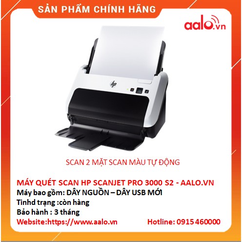 MÁY QUÉT SCAN HP SCANJET PRO 3000 S2 SCAN  2 MẶT TỰ ĐỘNG  - AALO.VN