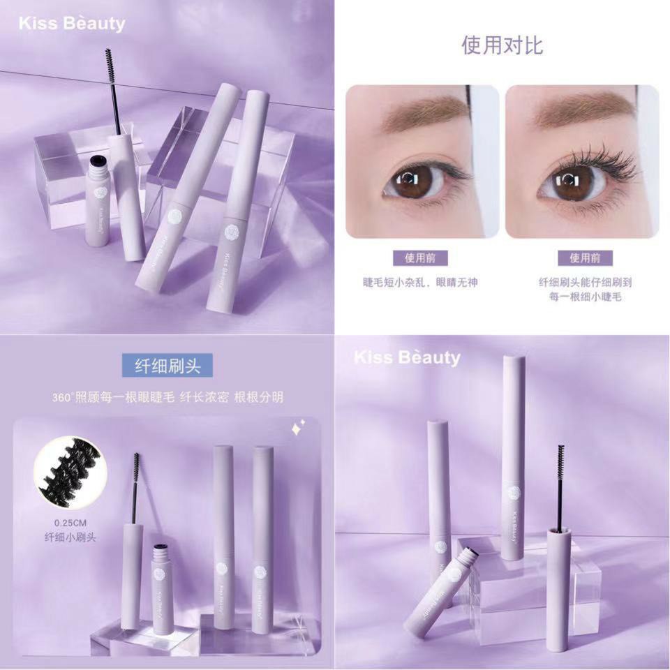 Mascara Siêu Mảnh Tơi Mi Kiss Beauty( vỏ tím)