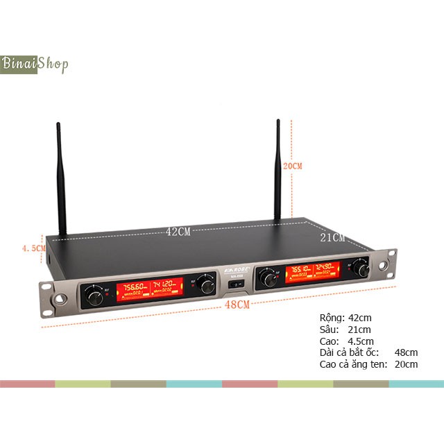 [Mã ELHACE giảm 4% đơn 300K] Bộ 04 micro cổ ngỗng không dây UHF EAROBE MA-668