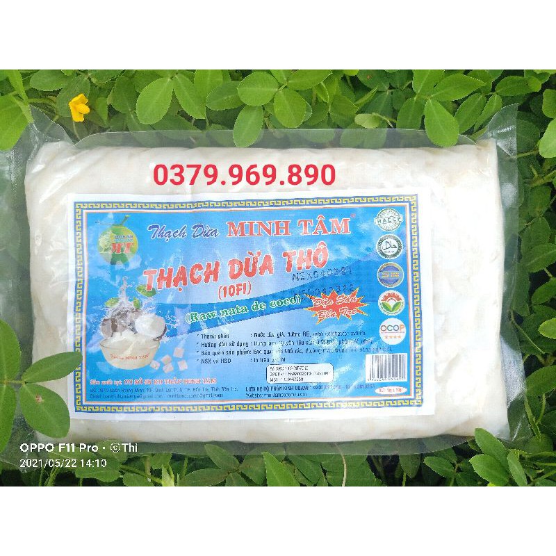 1Kg Thạch Dừa Thô Minh Tâm loại 1( tặng kèm hương vải , hoặc hạt é để nấu)/date mới nhất 2021